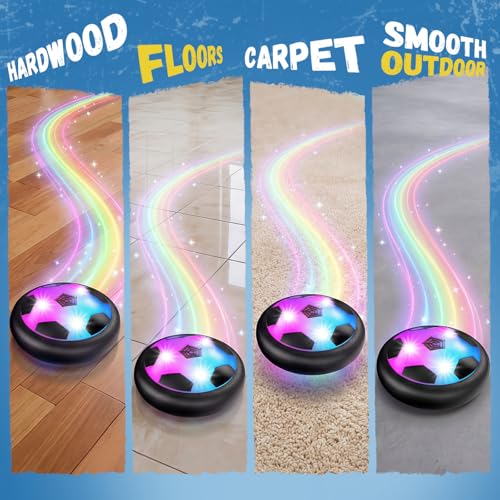 HopeRock Hover Soccer Ball Toys for 3-12 Year Old Boys Girls, Indoor and Outdoor Creative Toys for Toddlers with Foam Bumper, Birthday Gifts for 3 4 5 6 7 8+ Year Old Children's - style: Style B