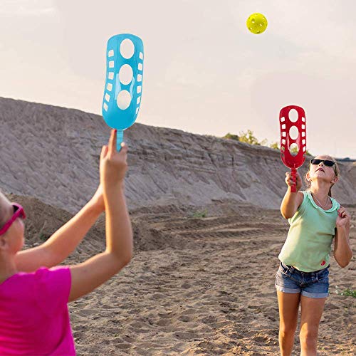 Gamie Scoop and Toss Game for Kids – Includes 2 Scoops and 2 Balls – Fun Outdoor Toys for Beach, Backyard, Camping, or Park – Great PE Equipment & Summer Activity for Boys, Girls & Families