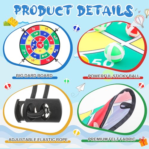 Lunmon 29" Trampoline Dart Board Game Accessories, Trampoline Toss Game Dartboard with 20 Sticky Balls, Indoor & Outdoor, Sport Fun Party Play Toys for Birthday Gifts - style: Classic Style 100 Score