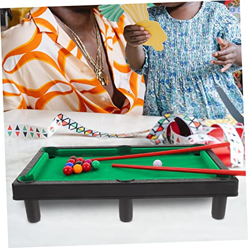 Mini Pool Table for Adults Desktop Billiard with Balls Cues and Tripod Stand Portable Miniature Tabletop Game for Home and Office Entertainment