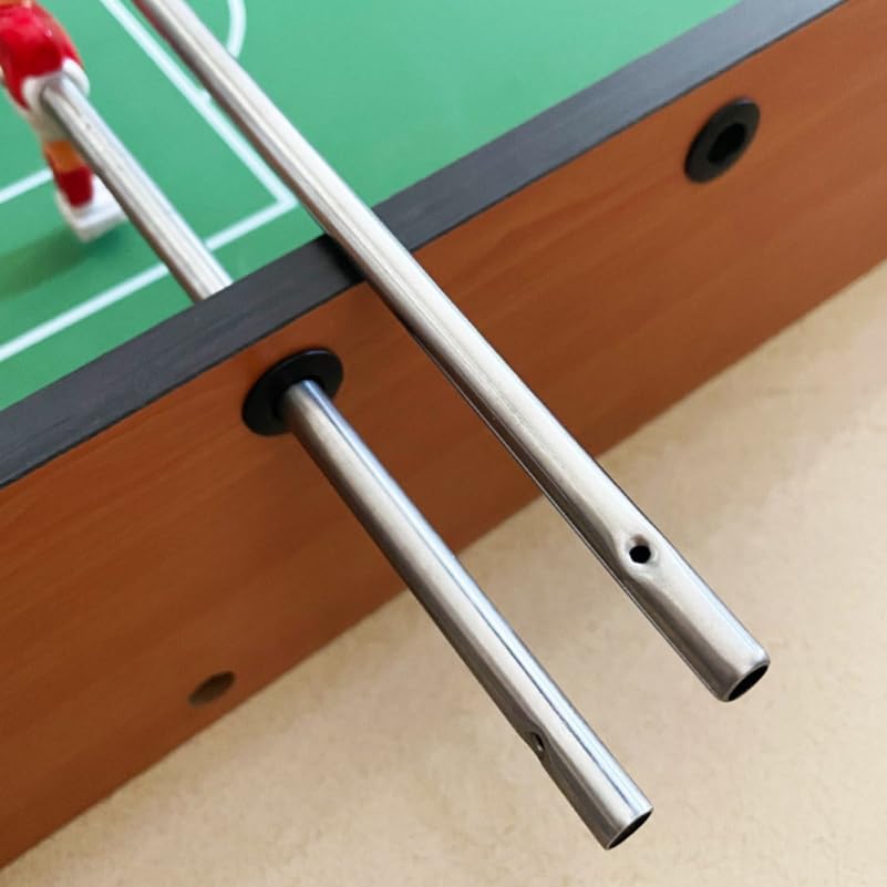 Foosball Table Rod Replacement 2 Pcs Table Soccer Rods for Soccer Machine Accessory Metal Pole for Home Game Room Easy Replace Handle