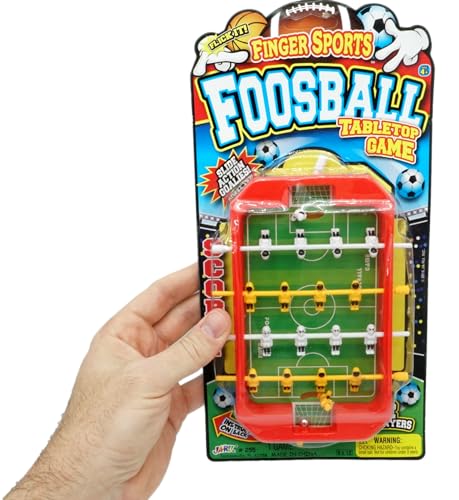 JA-RU Mini Foosball Table (1 Toy) Mini Arcade Tabletop Soccer & Football Party Favors. Portable Handheld Games for Kids & Office Desk Toys. 255-1s - style: 24 Packs