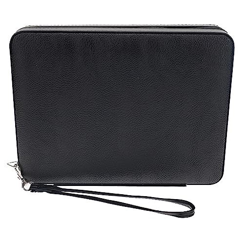 WE Games Magnetic Premium Backgammon Board Game Set, Black Travel Sized Backgammon Game, Classic Strategy Game for Families, Includes Carrying Leatherette Case Magnetic Chips, Durable Design