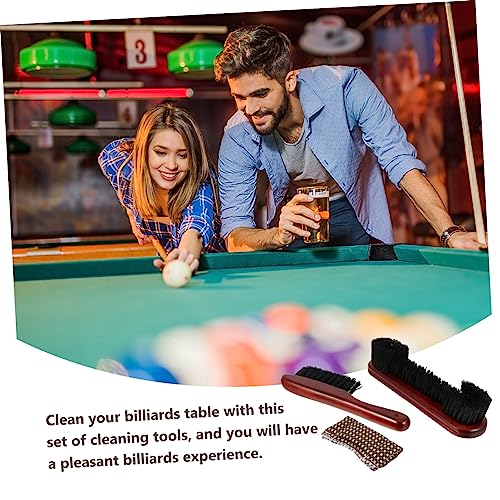 SUPVOX 1Set Billiard Table Rail Brush Kit Ergonomic Pool Table Cleaning Brush for Billiard Lovers Durable and Reusable for Reducing Friction and Enhancing Comfort