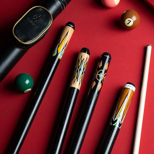 Collapsar CA Pool Stick with 1X1 Hard Case,58" Maple Professional Billiard Cue Stick,19-21 oz Pool Cue Set - color: CA001+Joint Protector+Hard Case, size: 21 ounce