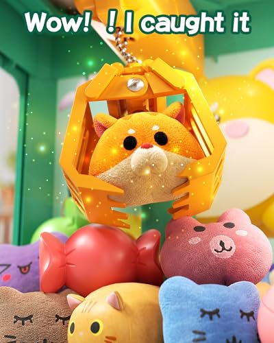 Claw Machine for Kids, Mini Vending With Game Coins & Music, Prize Dispenser Toys for Girls and Boys, Electronic Claw Game for Party Birthdays, Includes 30 Mini Toys (Doggy Green) - style: Doggy Green