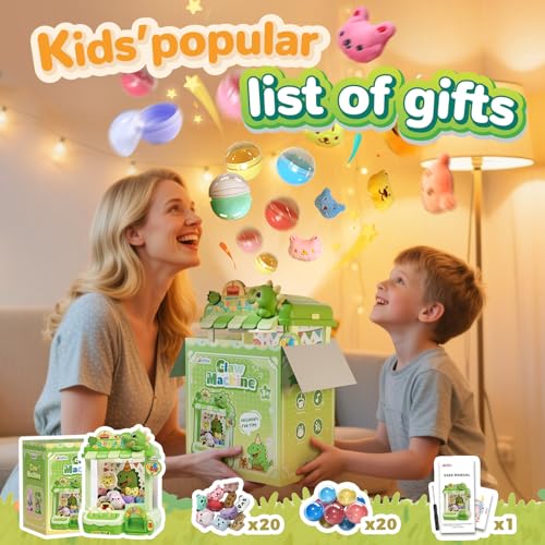 Dinosaur Claw Machine for Kids, Dino Arcade Prize Grabber with 20 Mini Plush Toys and 20 Capsules, 3-Lever Controls, Lights and Music, Gift for Ages 3 and Up - style: Dinosaur