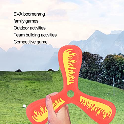 RiToEasysports Boomerang Toy, EVA Throw Catch Toy 3 Blade Flying Toy for Kids Outdoor ParentChild Interactive Game (Red)