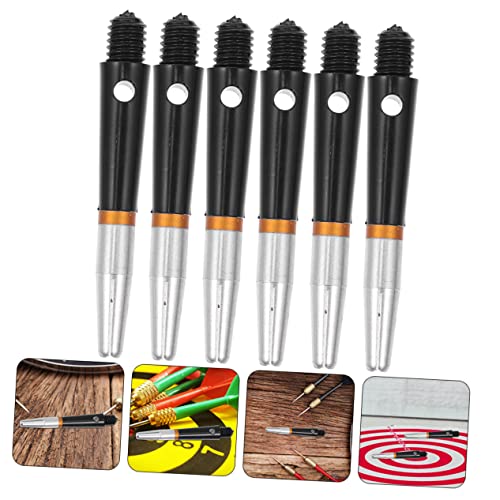 Holibanna 6Pcs Portable Aluminum Shaft Accessories Lightweight Replaceable Rods for Enhanced Dart Gaming Experience Standard Threading for Easy Installation