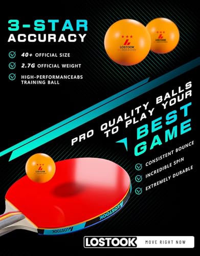 Professional Ping Pong Paddles Set of 2/4 with Table Tennis Rackets and 3 Star Balls, Portable Ping Pong Table Net with Clamps for Any Table, Home/Outdoor Games - color: Black+Gray