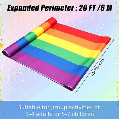 Liliful 4 Pcs Team Building Games Group Learning Activity Playing Run Mat Colorful Carnival Field Day Mat for Boys Girls Adults Indoor Outdoor Race Games Office Backyard Party