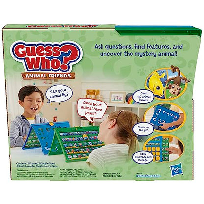 Hasbro Gaming Guess Who? Animal Friends Game | 2 Double-Sided Animal Sheets | 2-Player Board Games for Kids | Easter Gifts for Boys and Girls | Ages 6+ (Amazon Exclusive)