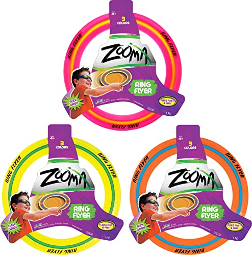 JA-RU Air Max Grip Ring Flyer Frisbee Round Flying Disc Toy Professional 1029-1A (Pack of 2) - size: 11.5" x 8.5" (Pack of 2)