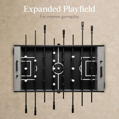 Best Choice Products Full Size 54 Inch Regulation Foosball Table for Home, Game Room - Includes 2 Balls, 2 Cup Holders - color: Gray
