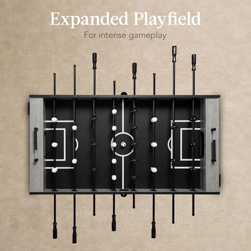Best Choice Products Full Size 54 Inch Regulation Foosball Table for Home, Game Room - Includes 2 Balls, 2 Cup Holders - color: Gray