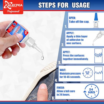 ALECPEA 20g Shoe Glue - Flexible Instant Adhesive for Sole Repair & Restoration - Waterproof Heavy Duty Sneaker Glue for Boots, Heels, Hiking Shoes, Leather & Rubber - Sets in 15 Seconds - size: 20g/1Pack, style: Shoe Glue