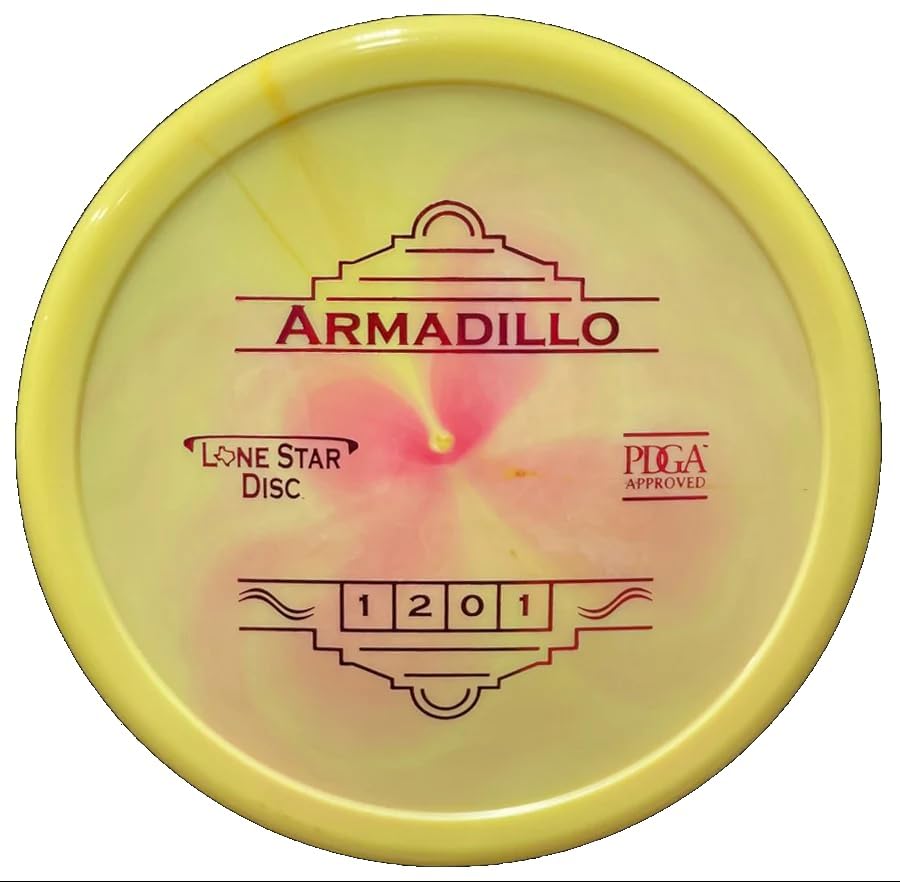 Lone Star Disc Alpha Armadillo | Straight Disc Golf Approach Disc | Durable & Smooth Premium Plastic | Perfect for Short Approach Shots | Colors May Vary