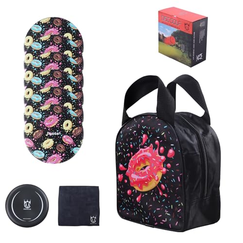 CROWN ME Disc Golf Set, Donut Starter Disc Golf Disc Set with Nice Donut Printing Bag - size: 6 Pack