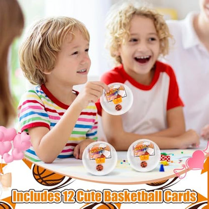 12 Set End of Year Student Gifts Basketball Party Favors Mini Basketball Handheld Shoot Score Hoop Game Classroom Rewards Carnival Prizes Party Supplies Exchange