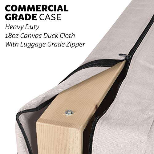 GoSports 4 x 2 ft Canvas Cornhole Carrying Case - Choose Navy Blue, Gray, or Natural - PRO Grade - style: Natural