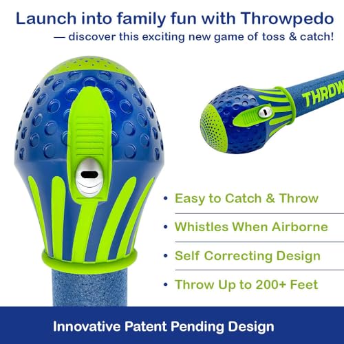 GETMOVIN SPORTS THROWPEDO - Fun Family Game for All Ages, Ultimate Long-Distance Underhand Throw and Catch Toy, Safe for Kids and Adults, Perfect for Parks, Beaches, and Yards