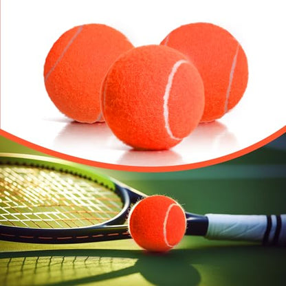 60/120 Pack Tennis Balls, Training Tennis Balls, Pet Dog Playing Balls, Practice Tennis Balls with Mesh Bag for Transport and Beginner Training - color: Orange-60Pack