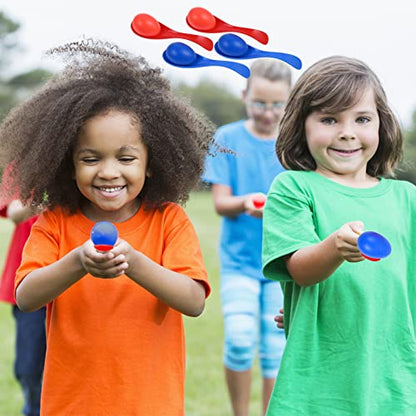 GOLDGE 28 Piece Outdoor Games Kit for Kids - Includes Big Potato Sack Race Bags, Bean Bag Toss, 3 Legged Race Bands, Egg Spoon Relay, for Easter, Christmas & Birthday Parties in The Yard & Lawn - size: 38x24"