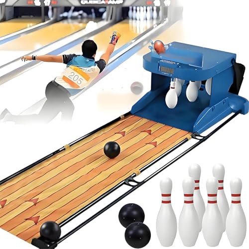 Bowling Alley Game, Bowling Set Kids,Indoor Bowling Ball Sports Game Console with LED Scoreboard Automatic Reset, Lighting & Simulation Sound,Home Entertainment 2m/6ft - color: 2m/6ft