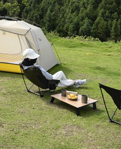 iClimb Ultralight Compact Mini Beach Picnic Folding Alu. Table with Carry Bag, Two Size (Nature - L) - color: Nature, size: Large