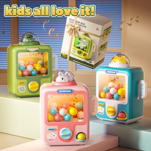 Skirfy Claw Machine for Kids,Dinosaur Mini Vending Machine, Prize Dispenser Toys for Girls and Boys, Electronic Game for Party Birthdays Easter Gift - color: Green