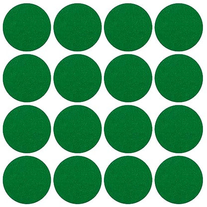 BQSPT 94mm Air Hockey Mallet Felt Pads Replacement Air Hockey Pushers Pads Green Self Adhesive Felt Sticker for 96mm Air Hockey Pushers Handles Paddles Accessories(16 Pack)