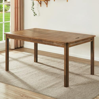 Board Game Table with Removable Table Top, Seats 4 to 6 Players with 57in x 33in Play Area, Includes Play Mat, Detachable Cup Holders and Dice Trays, Minimal Assembly Required - color: Warm Walnut