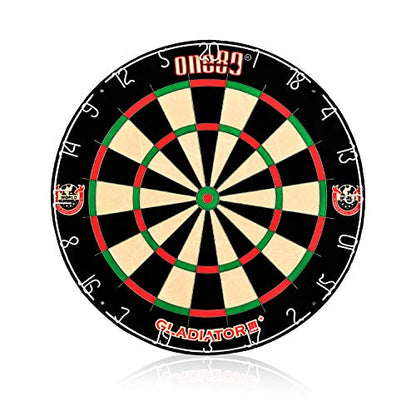 ONE80 Gladiator Dartboard with Top-Grade African Sisal and Sword Edge Staple Free Wire Spider for Maximum Scoring Potential and Less Bounce Outs - style: Gladiator III