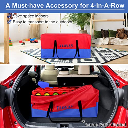 YLOVAN Giant Game Carry Storage Bag for Jumbo 4 in A Row, Large Sturdy Carrying Bag Easily Transport Store Life Size, Take Your 4-in-a-Row Anywhere (Game Not Included) | Giant Connect Game Four in A Row Large Carrying Bag Easily Transport Store Life Size