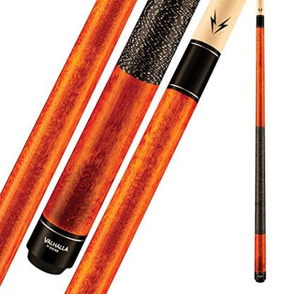 Viking Valhalla 100 Series with Irish Linen Wrap 2 Piece 58” Pool Cue Stick - color: Autumn Orange, size: 18oz