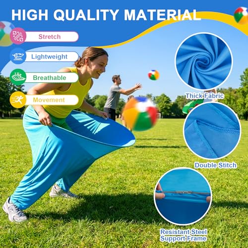 Granny Pants Yard Game, Outdoor Game with Bouncy Ball and Air Pump, Team Relay Family Reunion Party Field Game - size: Adult-4Pcs