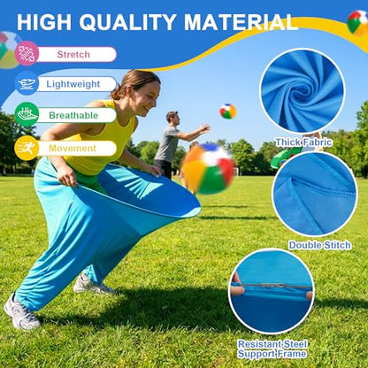 Granny Pants Yard Game, Outdoor Game with Bouncy Ball and Air Pump, Team Relay Family Reunion Party Field Game - size: Adult-4Pcs