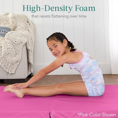 Best Choice Products 10ftx4ftx2in Folding Gym Mat 4-Panel Exercise Gymnastics Aerobics Workout Fitness Floor Mats w/Carrying Handles - color: Tie Dye