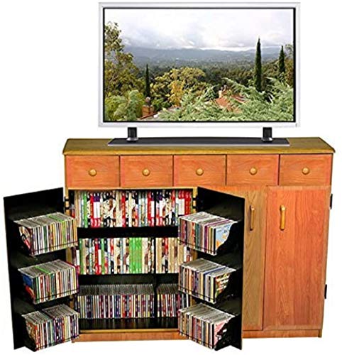 Venture Horizon Media Cabinet with Drawers (Oak) - color: Oak