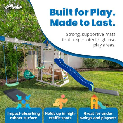 Playsafer Playground Safety Rubber Wearmat for Swingsets and Slides - 1" Thick X 24" W X 40" L (1 Pack, Red) - color: Red, size: 1 Pack (40" L x 24" W x 1" Thick)