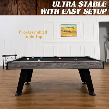 Barrington Billiards Multiple Styles Pool Table, Preassembled Playfields with Complete Billiard Accessory Sets, Perfect for Family Game Rooms | Multiple Styles - style: 7.5 Ft Blackstone