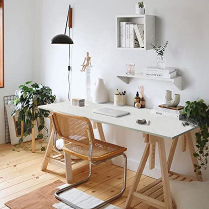 Kaboon Universal Tabletop 45"x20", Solid One-Piece Melamine Table Top, L-Desk Floating Desk DIY, Home and Office, Sea Salt/White - color: Sea Salt, size: 45x20