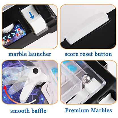 Mini Pinball Game Set for Kids & Adults, Electronic Table Arcade Pinball 24.5 * 42 * 27CM Classic Pinball Machine Toy with LCD Screen, Light and Sound Effects