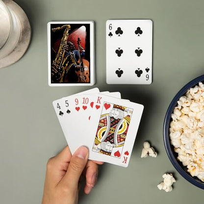 Lantern Press Jazz Band, Scratchboard, 52 Playing Cards for Adults, Poker Size Card Deck