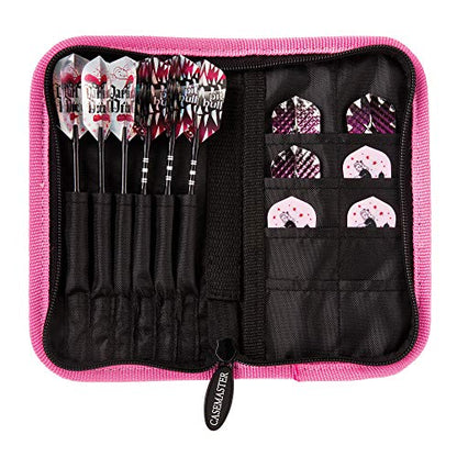 Casemaster Deluxe 6 Dart Nylon Storage/Travel Case - color: Pink