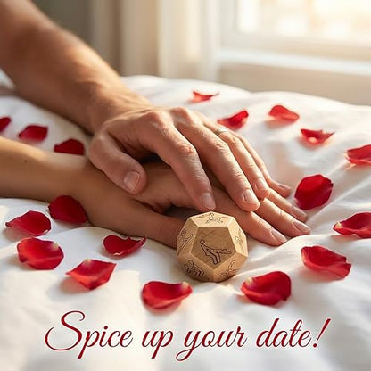Date Night Food Decision Dice: 3 PCS Real Wood Dice Set Date Ideas for Couples,Dinner Dice Love Dice with Portable Gift Box,Valentines Gifts for Him Her Boyfriend Girlfriend