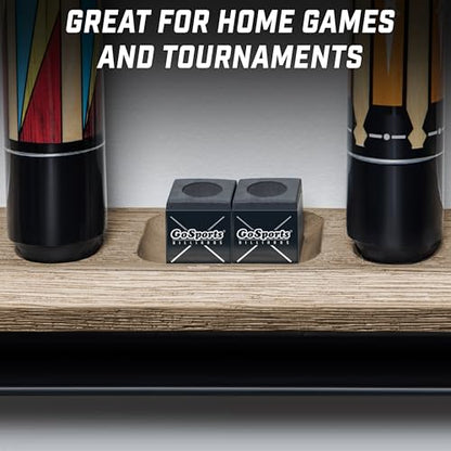 GoSports Premium Pool Cue Chalk Cube 12 Pack - Black, Blue, Red, or Green - Billiards Pool Stick Chalk - color: Black