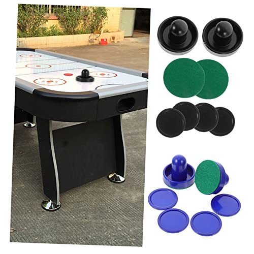 2 Sets Air Hockey Pushers Pucks Mini Air Hockey Table Kit Replacement Parts Plastic Hockey Game Accessories