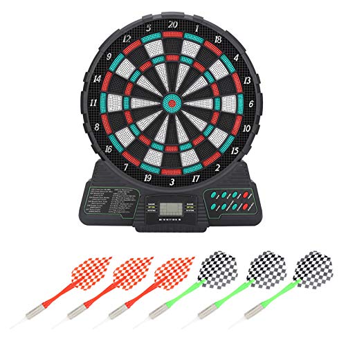 Electronic Dartboard, JH489 Soft Tip Darts Game with Multiple Scoring Options (Batteries Not Included)