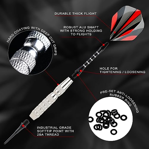 Steel Tip Darts Set 18 Grams15 Pack Steel Barrels - style: s alu15